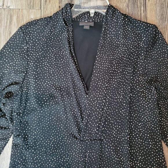 J. Jill Wearever Collection Polka Dot Knit Dress Long Sleeves Casual Size Large - Picture 2 of 10